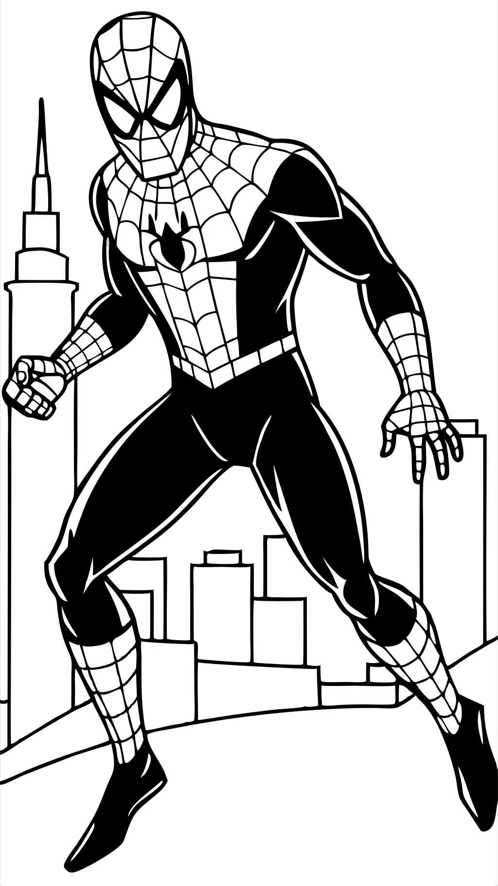 Página para colorear de Spiderman gratis